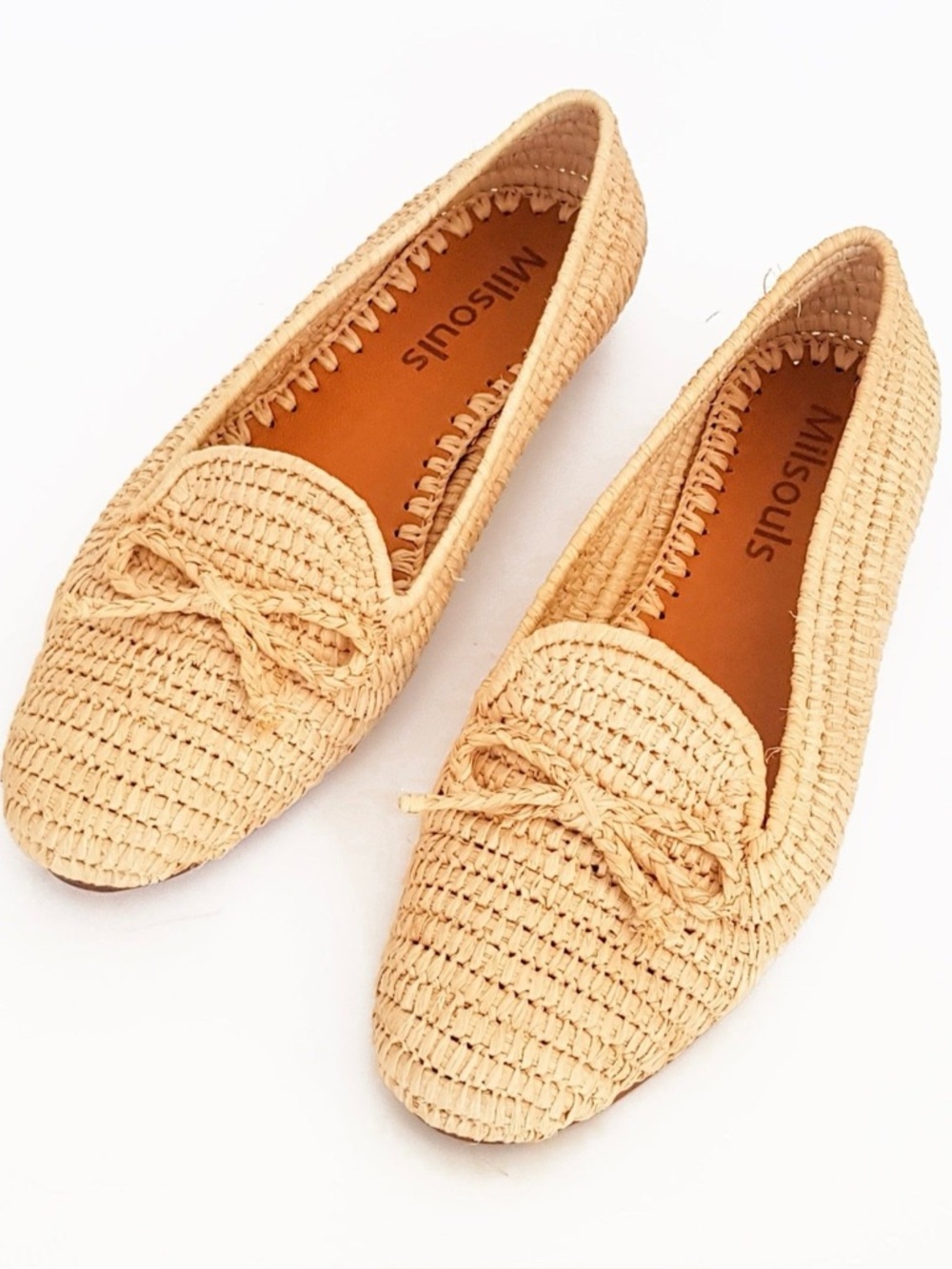Milsouls Bowie Raffia Loafers Handmade Moroccan Natural Woven Bohemian Shoes